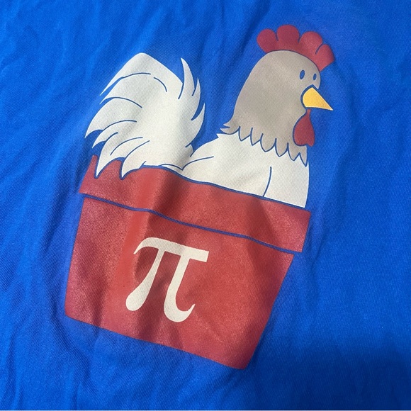 Delta Chicken Pot Pie Math Pi Day Blue Graphic T-shirt 2XL - Picture 2 of 8